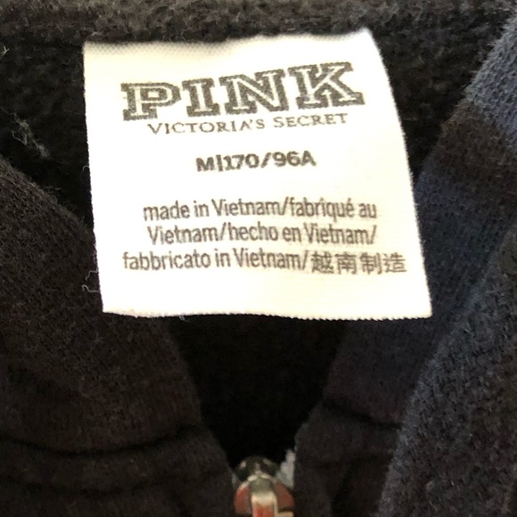 PINK Black Zip Up - Picture 3 of 3